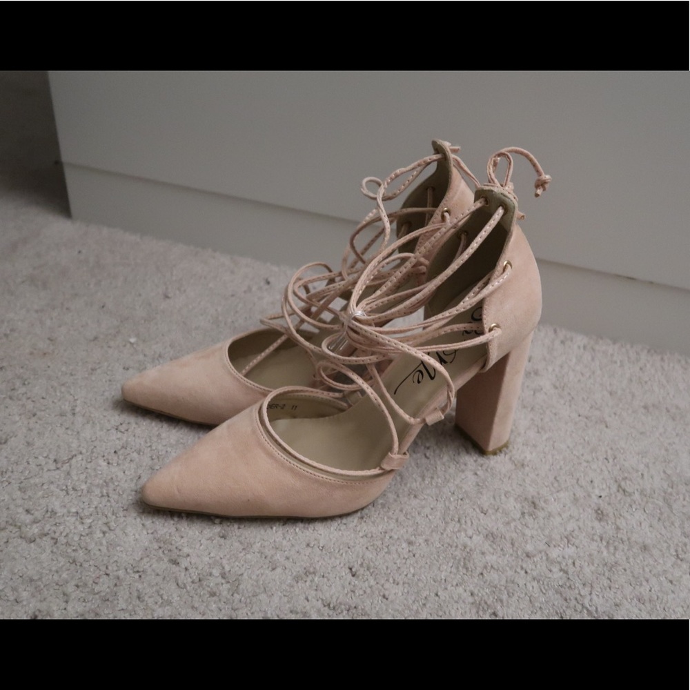 Strappy Blush Heels
